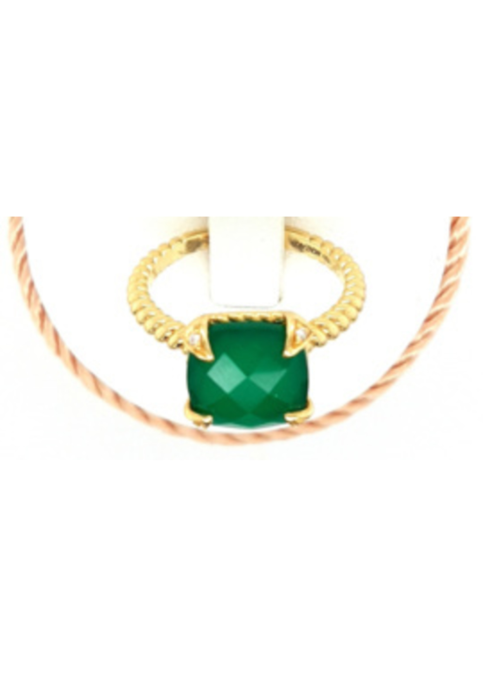 Monzario Monzario Ring Colori groene agaat