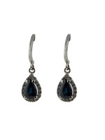 Vintage & Occasion Cataleya Earrings Diana Dark Blue Sapphire