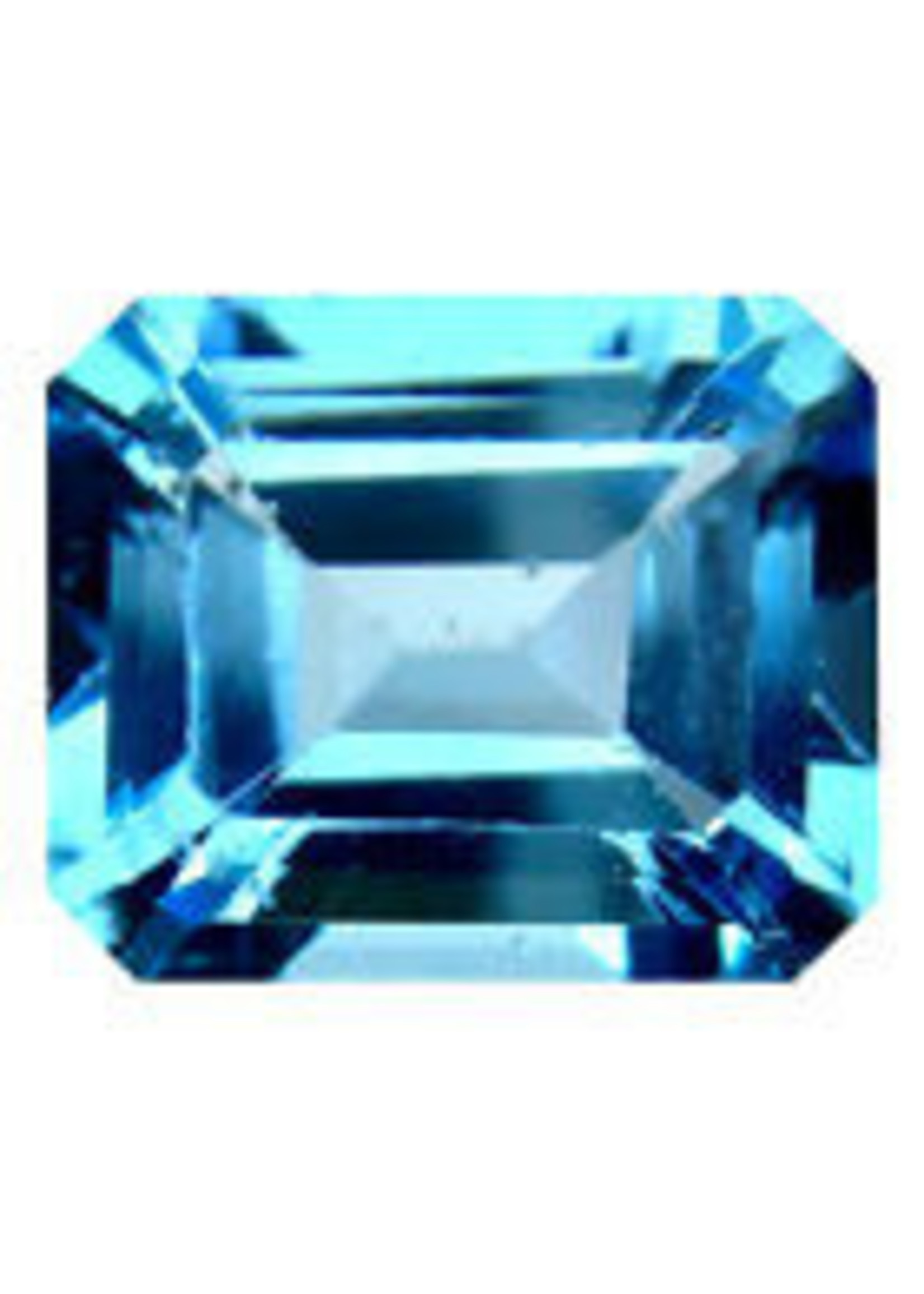 Vintage & Occasion 7.07 ct Verbazingwekkende Octagon Cut (12 x 10 mm) Braziliaanse blauwe topaas natuurlijke edelsteen