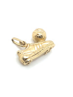 Vintage & Occasion Occasion 14k geelgouden hanger met voetbalschoen en voetbal