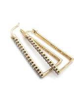 Vintage & Occasion Occasion driehoekige oorhangers met diamant