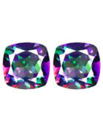 Vintage & Occasion 2,33 ct (2 stuks) BIJPASSEND PAAR Kussen gesneden (6 x 6 mm) topaas