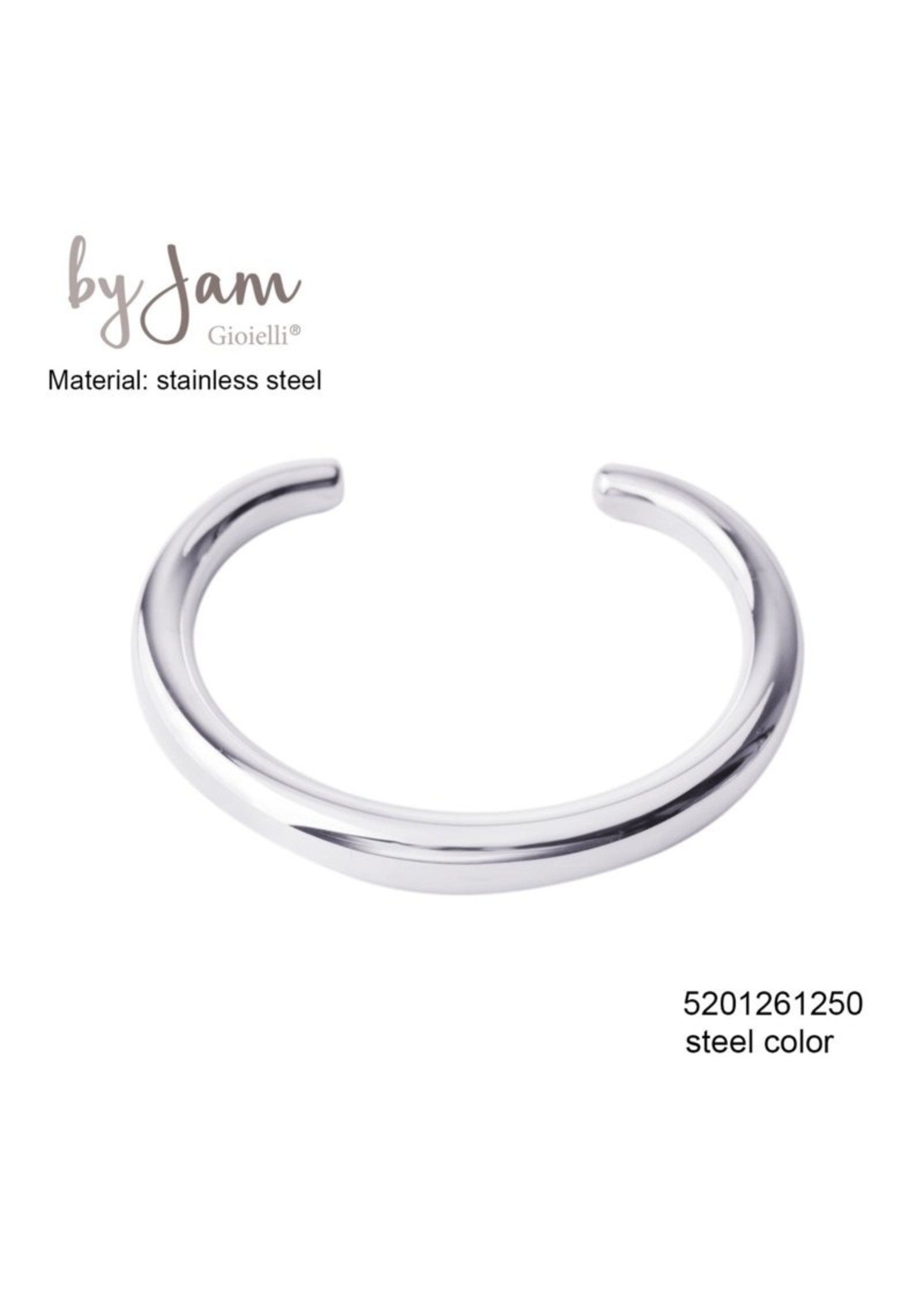 By Jam By Jam Bangle Glanzend Staal Zilverkleur