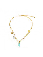 By Jam By Jam Gioielli Ketting See Me Goud/Turquoise