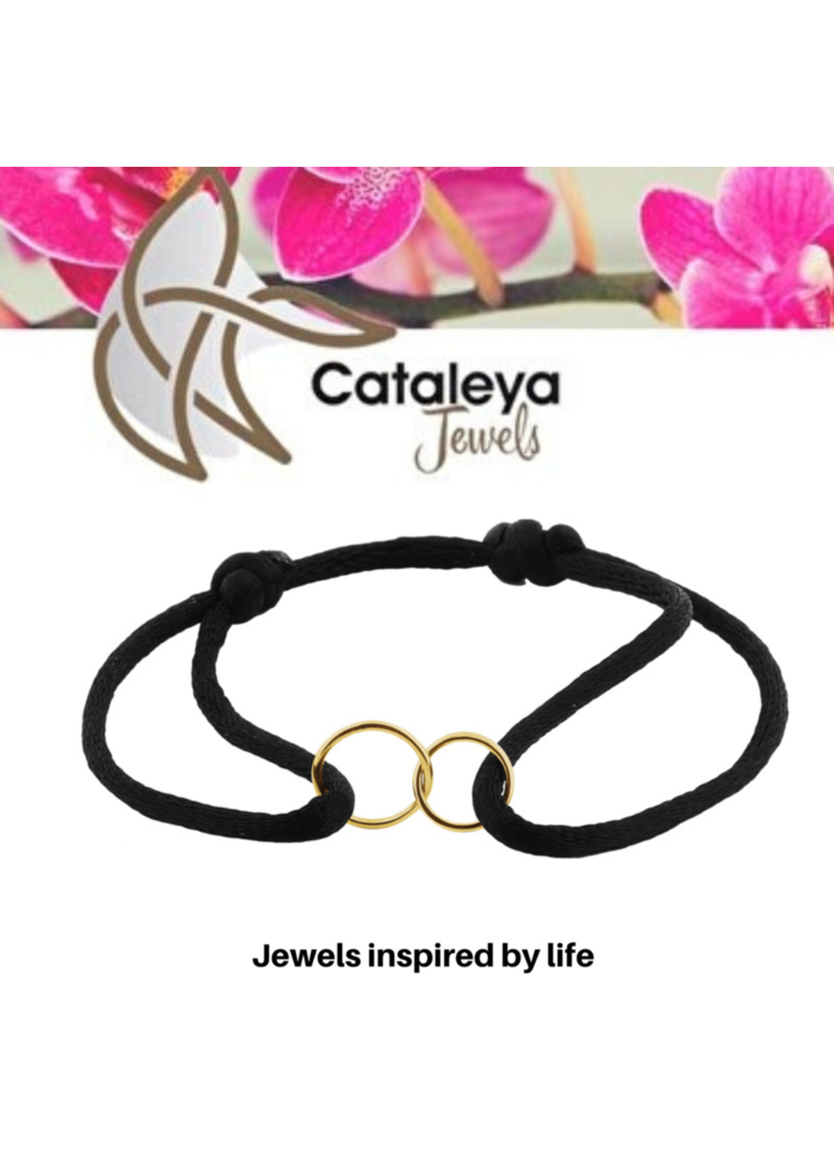 Cataleya jewels Cataleya jewels Armband satijn rondjes