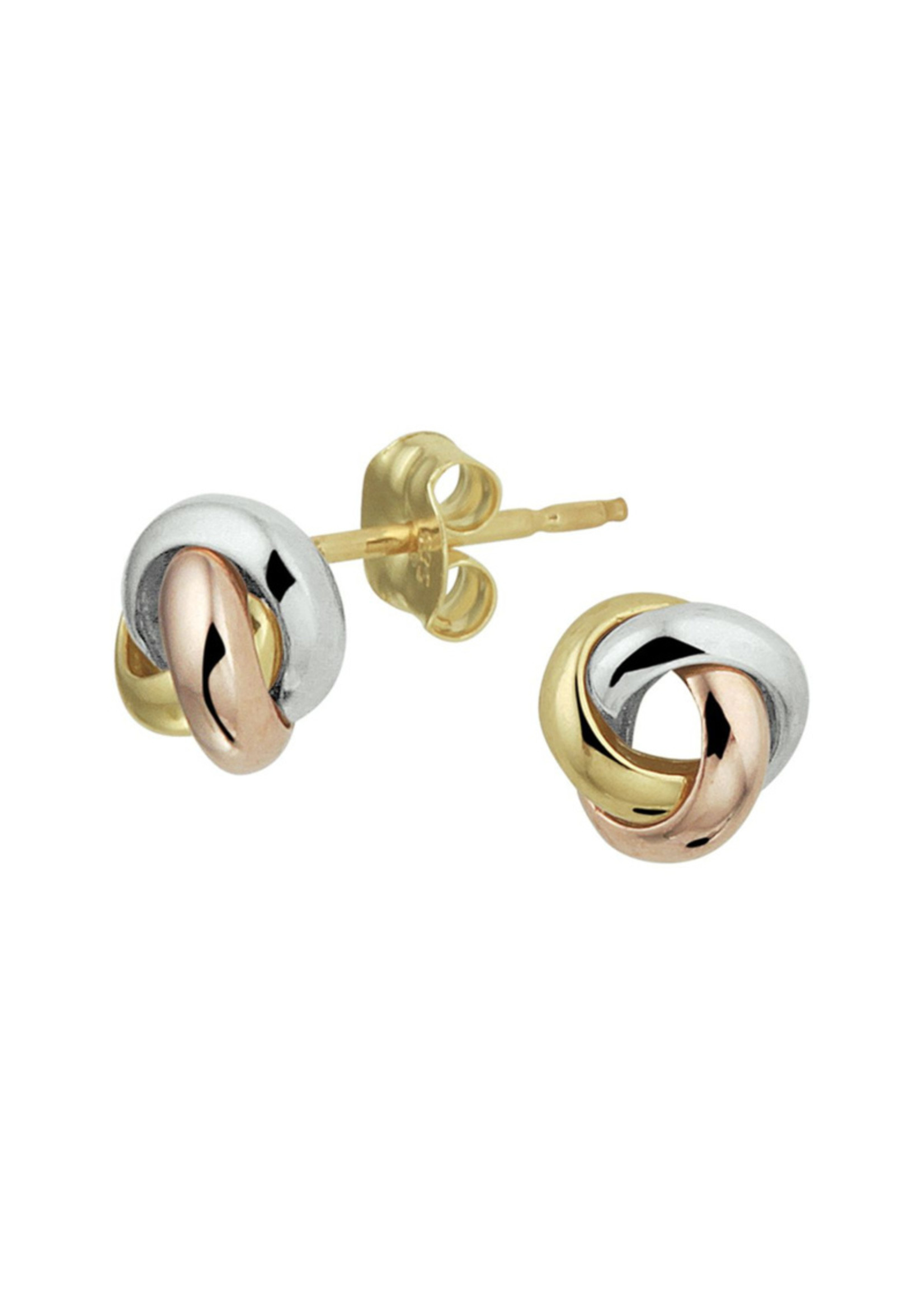 Cataleya jewels Gouden oorknoppen tricolor