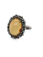 Vintage & Occasion Occasion zilveren ring met carneool edelsteen