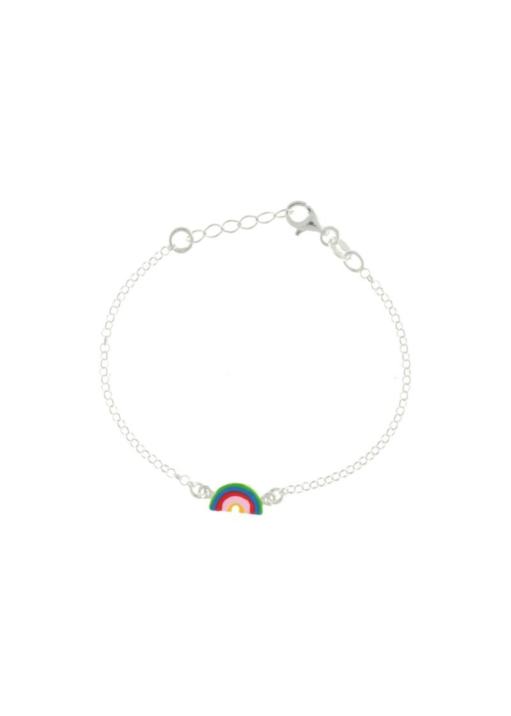 Vintage & Occasion Lilly Zilveren Armband met Gekleurde Regenboog voor Kinderen