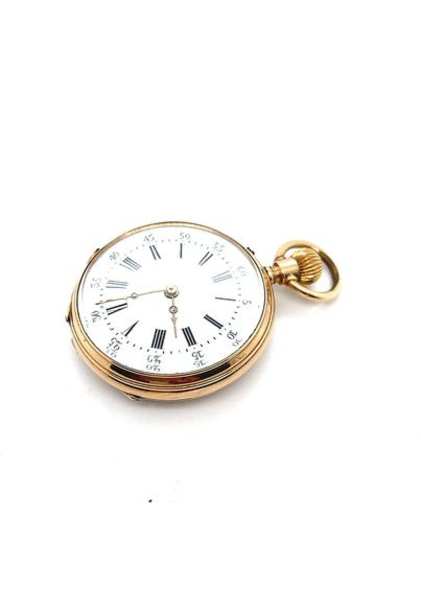 Vintage & Occasion Occasion Remontoir gouden 14 karaat zakhorloge