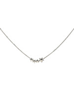 Lilly kindersieraden Lilly silver Lining 925 Zilveren ketting met sterretjes 48cm 24mm