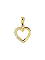 Cataleya jewels hanger hart zirkonia 14 karaat goud