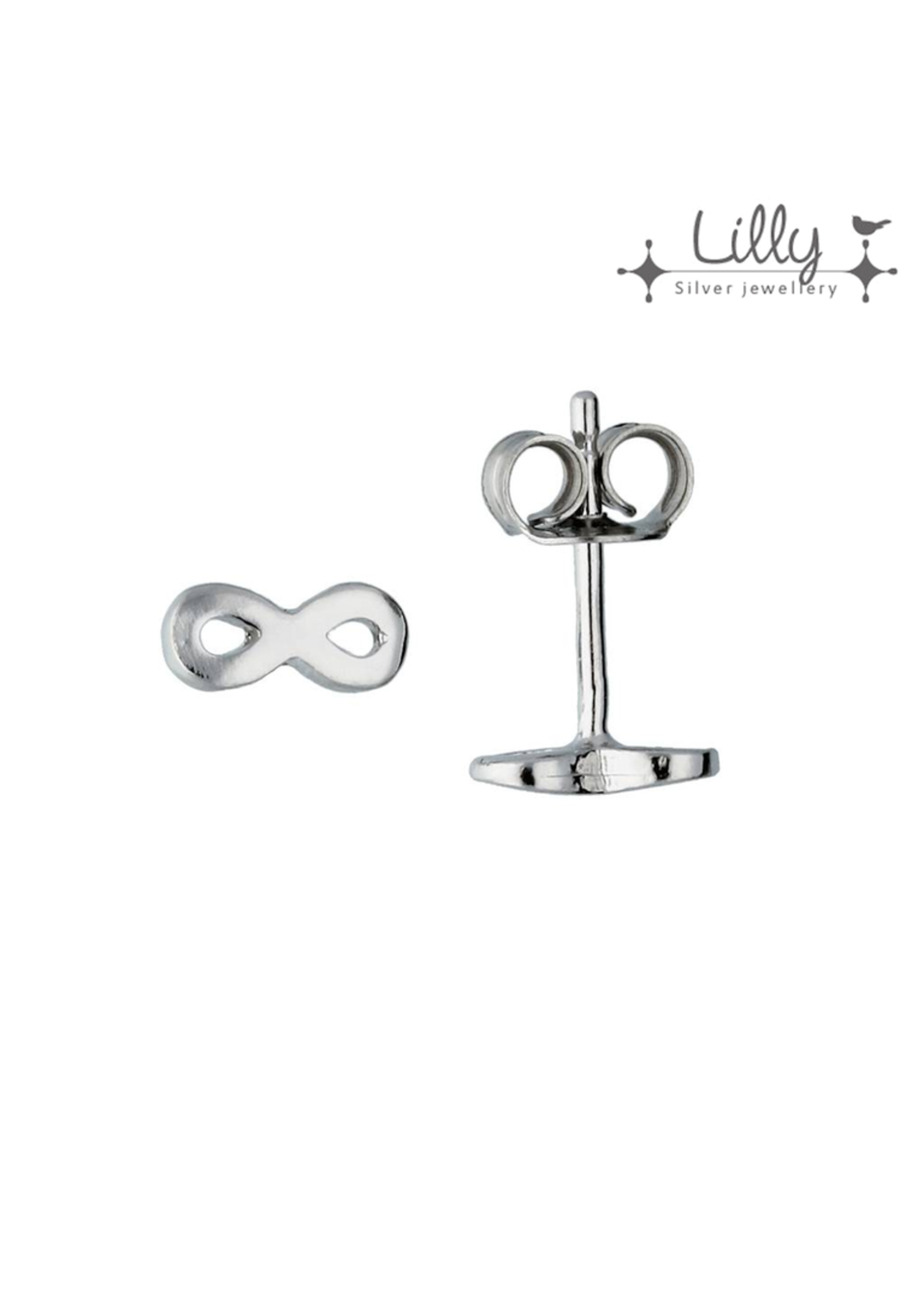 Vintage & Occasion Lilly zilveren oorknoppen 'infinity'
