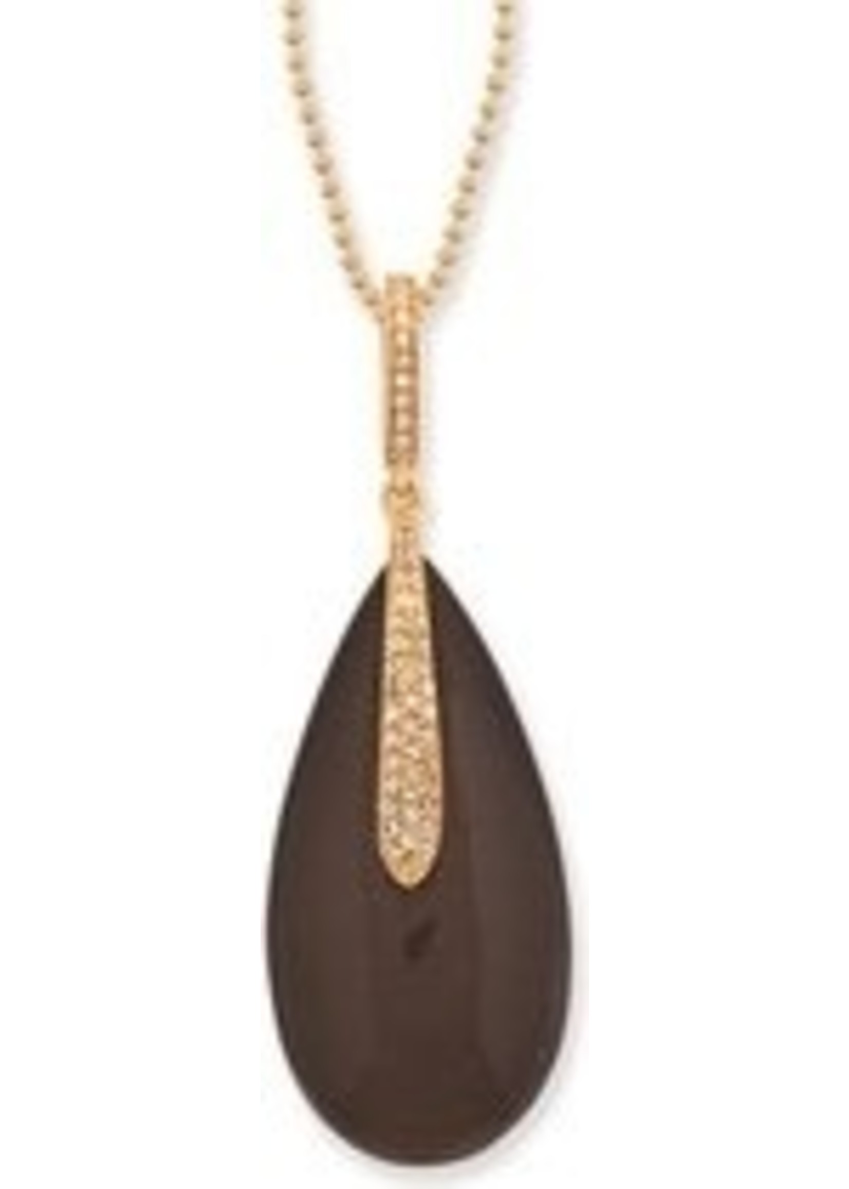 Vintage & Occasion Cats Eye collectie - Zilveren Hanger Geelverguldbruine synthetische cat's eye