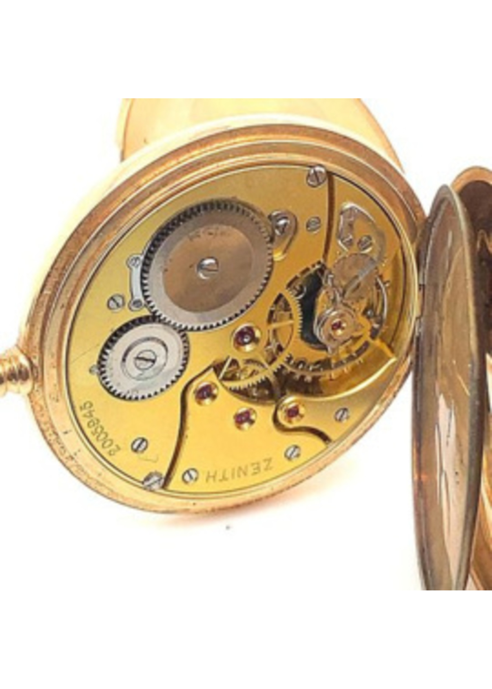 Vintage & Occasion Occasion gouden Zenith 14k Grand Prix Paris 1900 zakhorloge