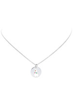 Lilly kindersieraden LILLY 102.6421.39 KETTING DISCJE-ALPACA ZILVER-EMAILLE MEERKLEURIG 36-39 CM