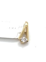 Vintage & Occasion Occasion gouden solitair hanger met zirkonia