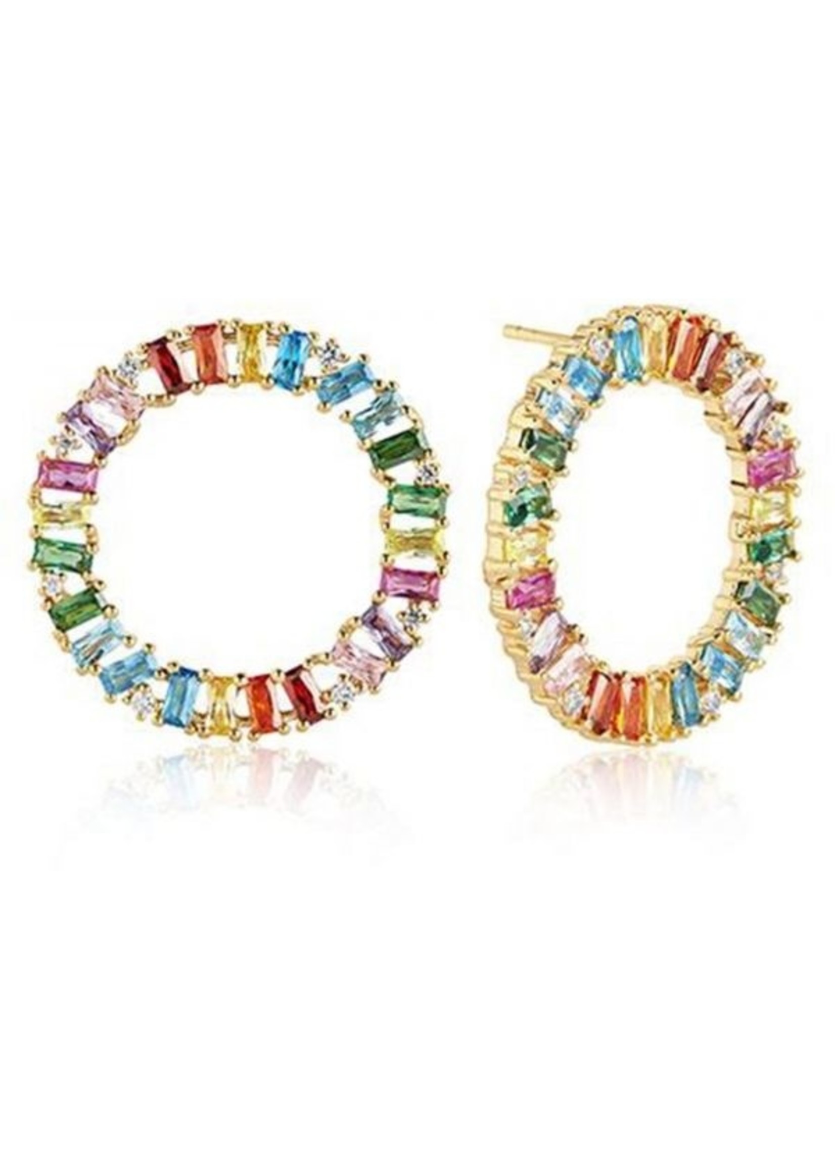 Vintage & Occasion Sif Jakobs Antella Circolo Circle Earrings SJ-E0324-XCZ(YG)