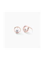 Vintage & Occasion Earrings Icon Heart Rosegold / White