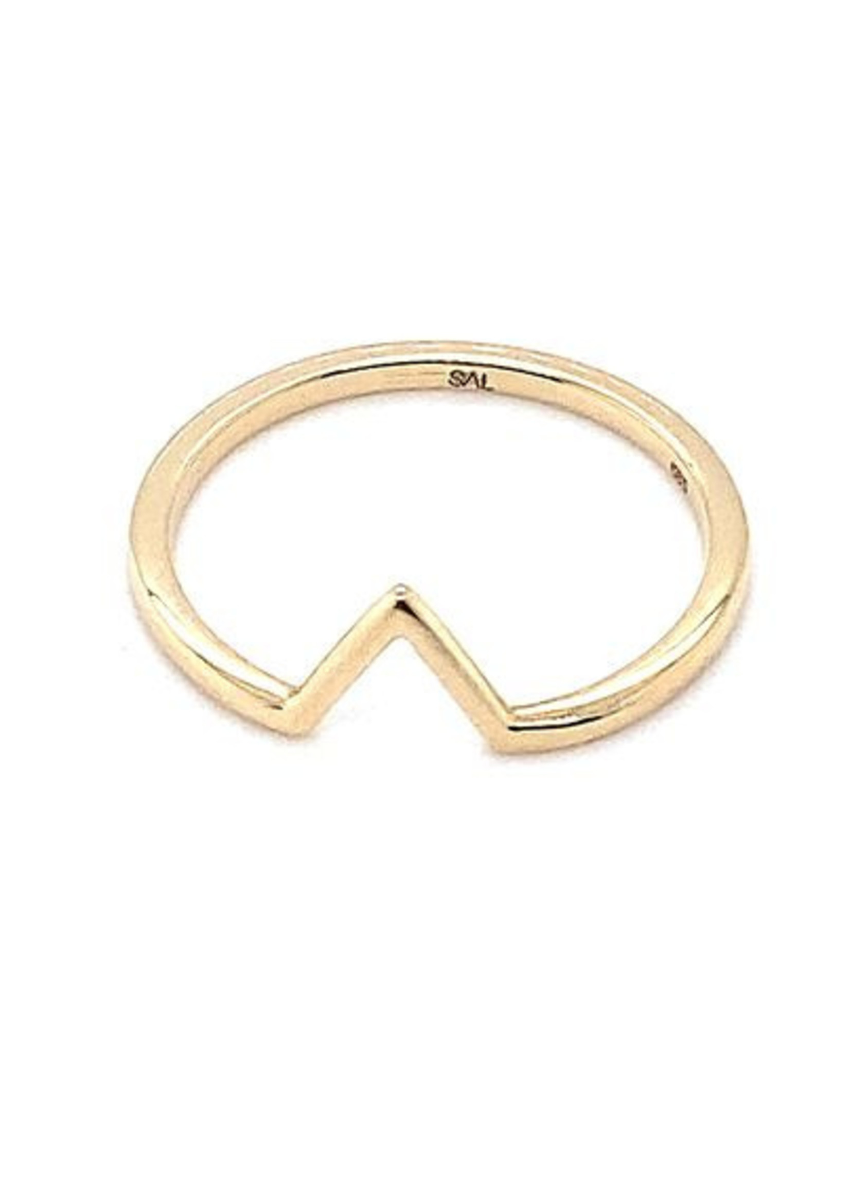 Vintage & Occasion Occasion 14k  gouden smalle ring hoekje