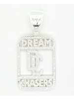 Vintage & Occasion Zilveren hanger Dream Chasers vol bezet met zirkonia's