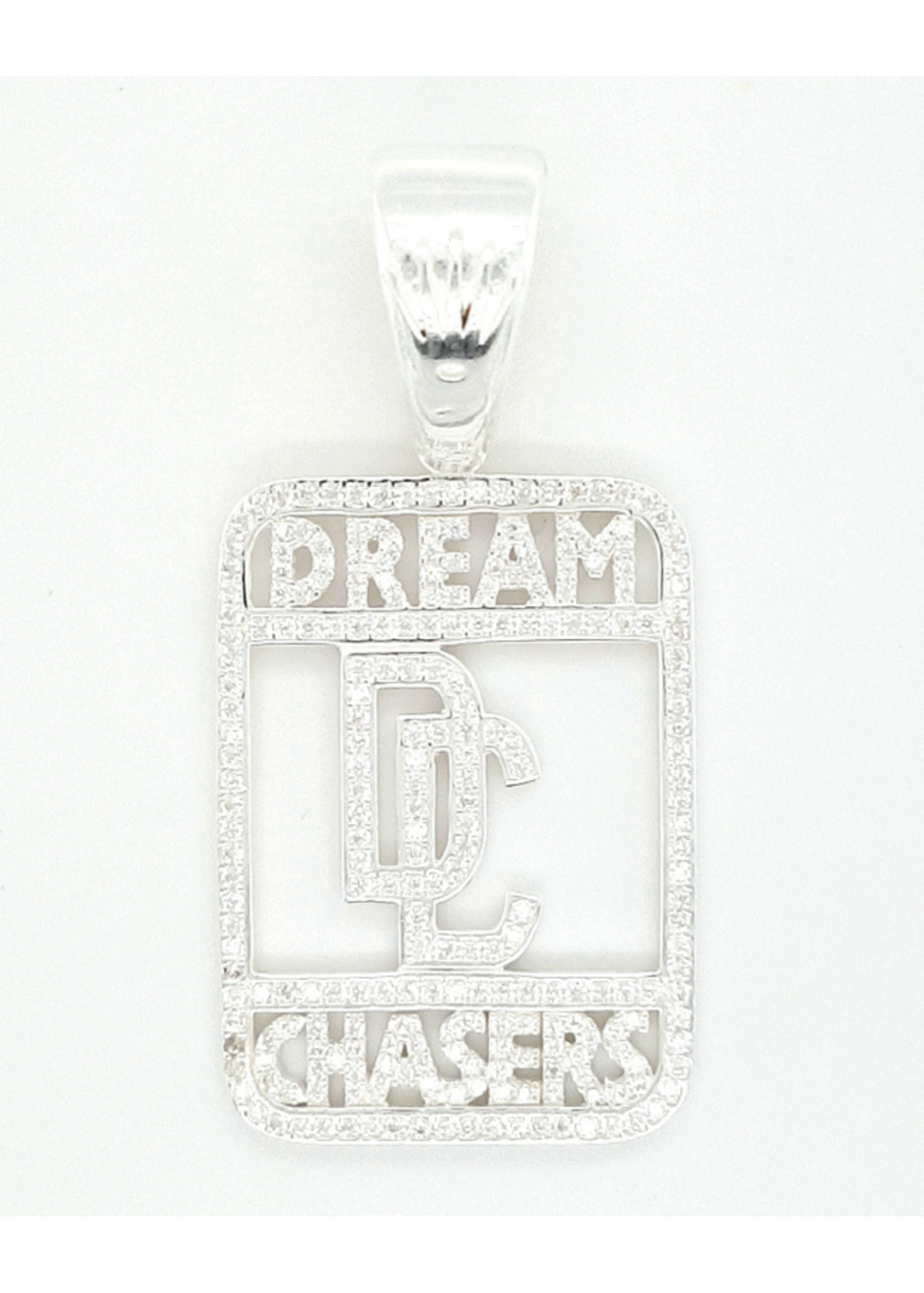 Vintage & Occasion Zilveren hanger Dream Chasers vol bezet met zirkonia's