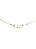 Vintage & Occasion Zilveren roséplated collier infinity 1,4 mm 41 + 4 cm