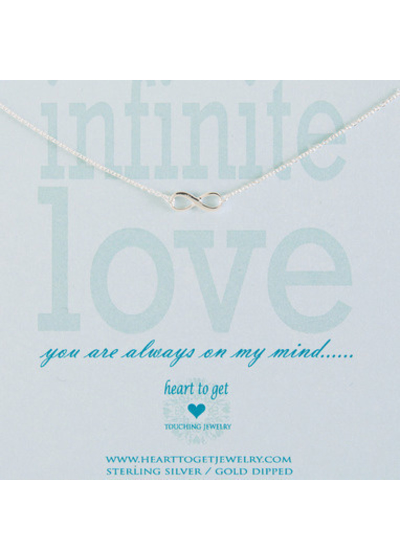 Vintage & Occasion HEART TO GET N15INF11S KETTING INFINITY LOVE YOU ARE ALWAYS... ZILVER