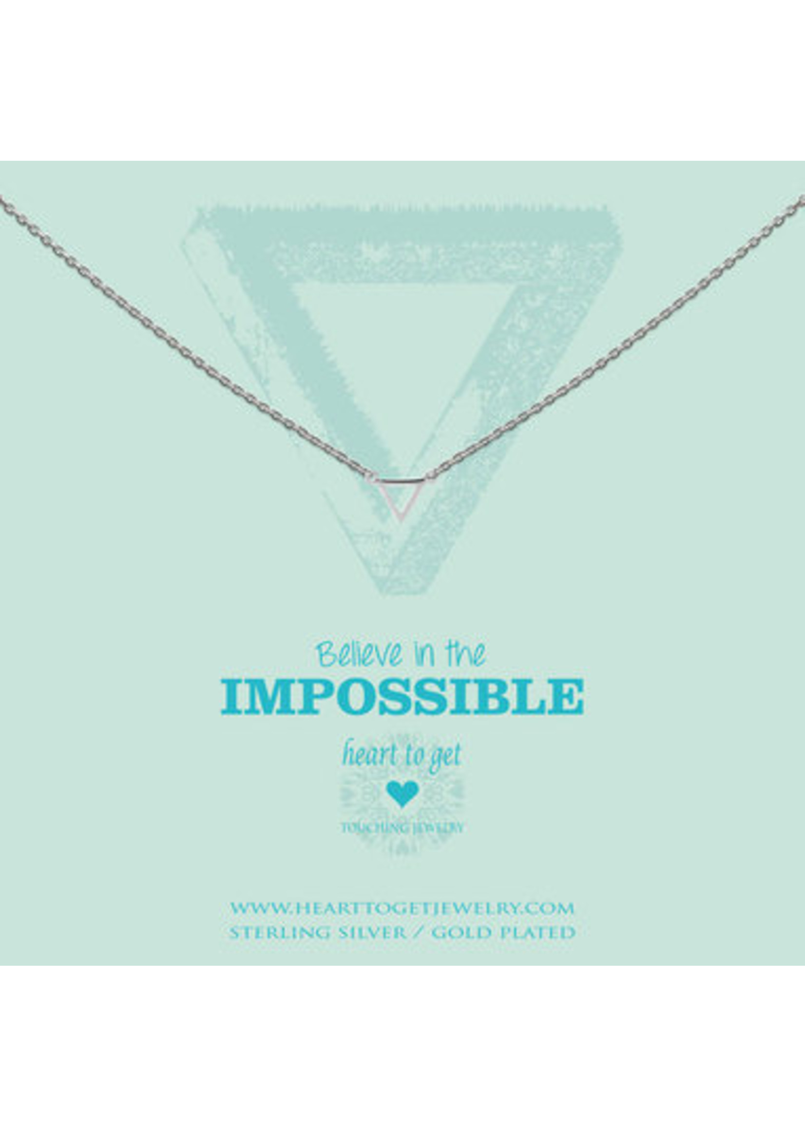 Vintage & Occasion HEART TO GET N248STR15S KETTING BELIEVE IN THE IMPOSSIBLE ZILVER