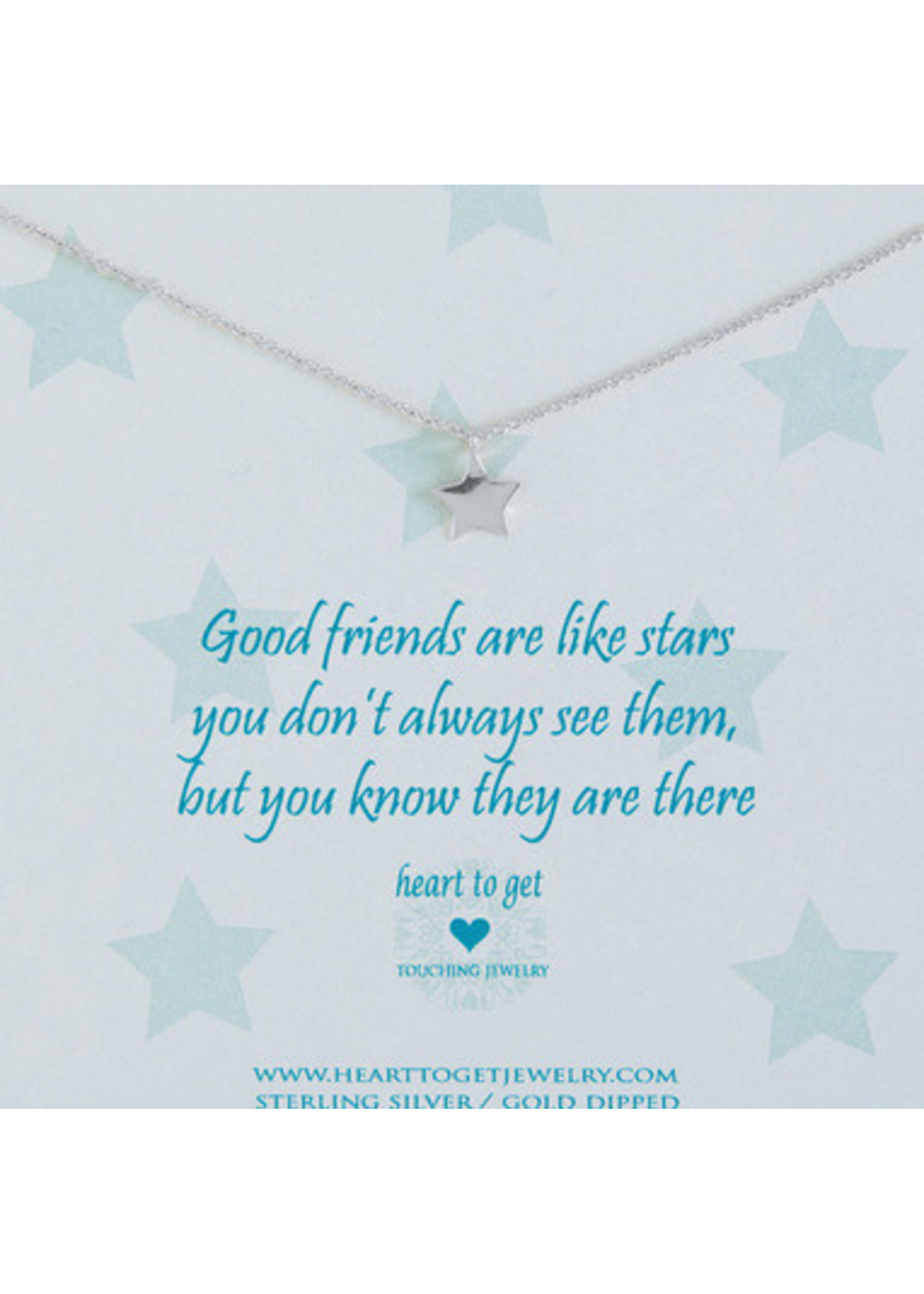 Vintage & Occasion HEART TO GET N09STA11S KETTING STAR GOOD FRIENDS ARE LIKE..... ZILVER