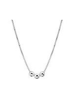 The Fashion Jewelry Collection Ketting Bolletjes 1,0 mm 40 + 5 cm - Zilver