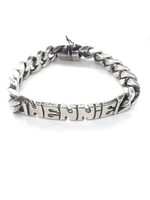 Vintage & Occasion Occasion zware zilveren armband met naam 'Hennie'