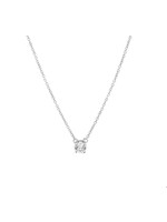 Cataleya jewels Zilveren collier zirkonia 1,2mm 41+4cm