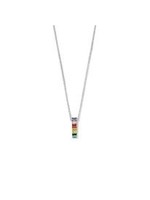 Cataleya jewels Zilveren collier rainbow zirkonia 45+5cm