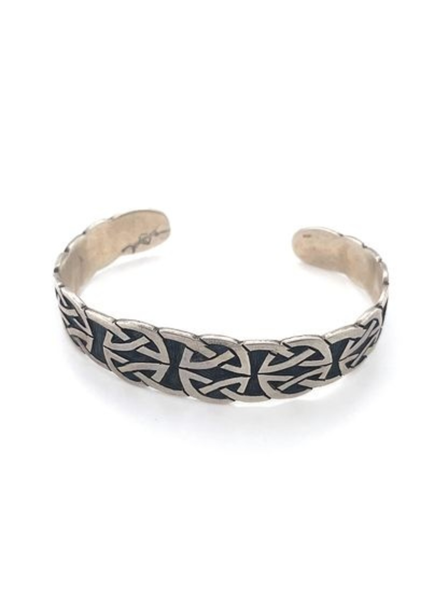 Vintage & Occasion Occasion zilveren bangle met keltische tekens