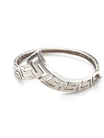 Vintage & Occasion Occasion zilveren bangle met  patroon