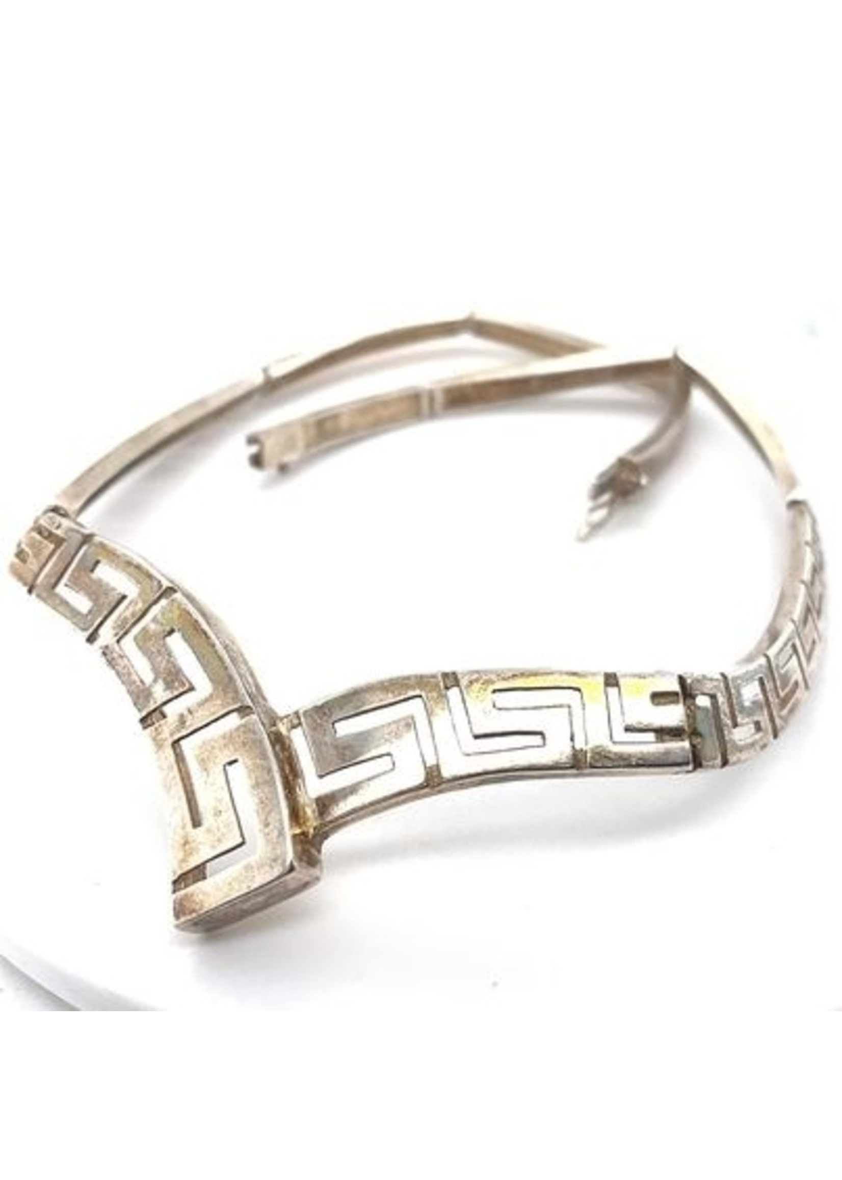 Vintage & Occasion Occasion zilveren spang met patroon