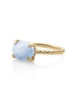 Sparkling Jewels Sparkling Jewels - Twist Ring Blue Lace Agate - 9 carat gold