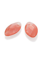 Sparkling Jewels SPARKLING JEWELS EARSTONES FACET LEAF CHERRY QUARTZ EAGEM25-FCLF-S