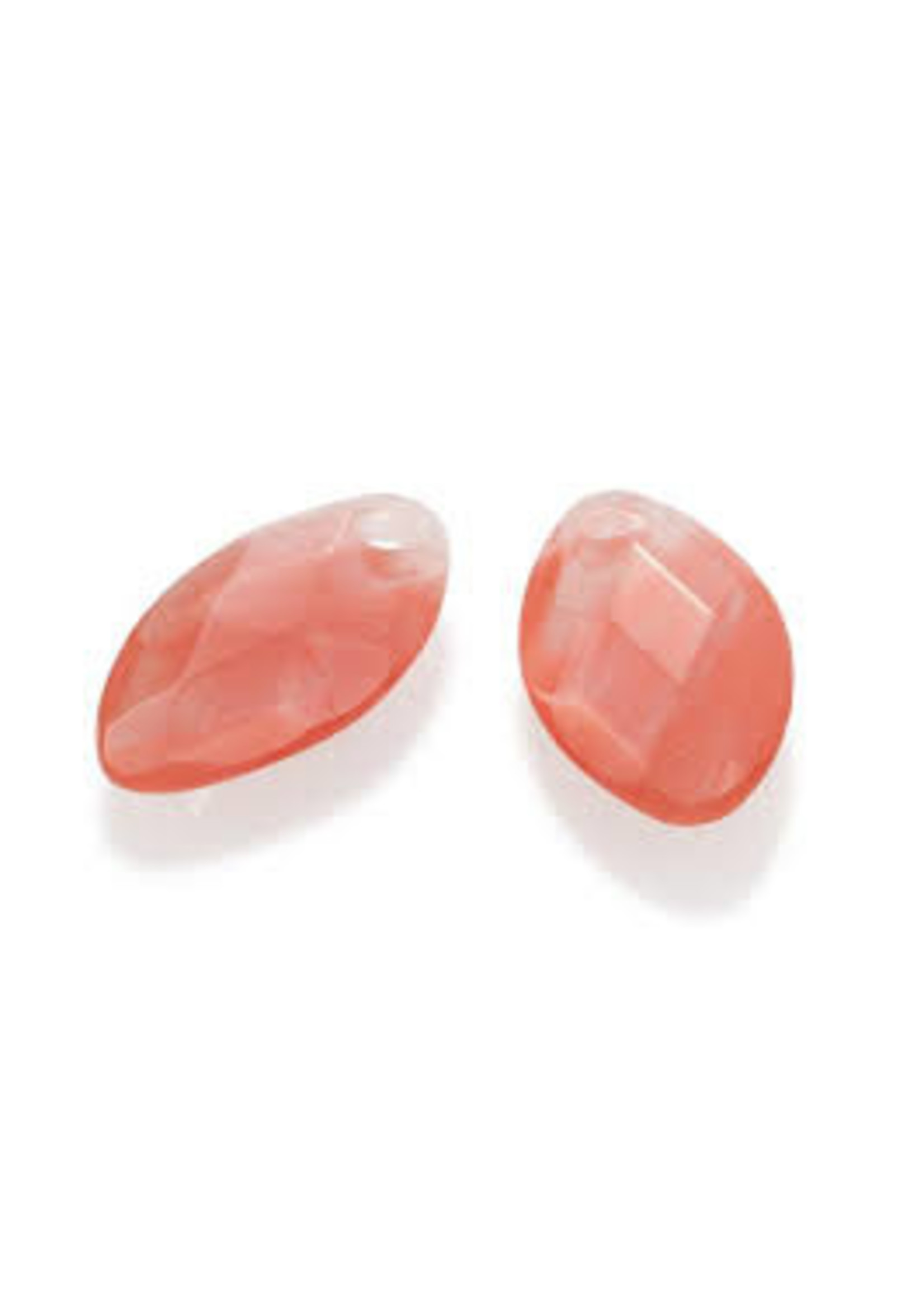 Sparkling Jewels SPARKLING JEWELS EARSTONES FACET LEAF CHERRY QUARTZ EAGEM25-FCLF-S