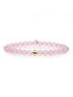 Sparkeling Jewels Bracelet - Rose Quartz Saturn large - Gold 6mm