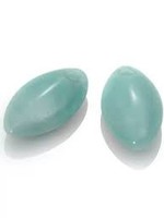 Sparkling Jewels SPARKLING JEWELS EARDROPS EARRING EDITIONS POLISHED AMAZONITE EAR LEAF EAGEM12-LF-M