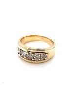 Vintage & Occasion Occasion massieve gouden ring met diamant 0.98ct