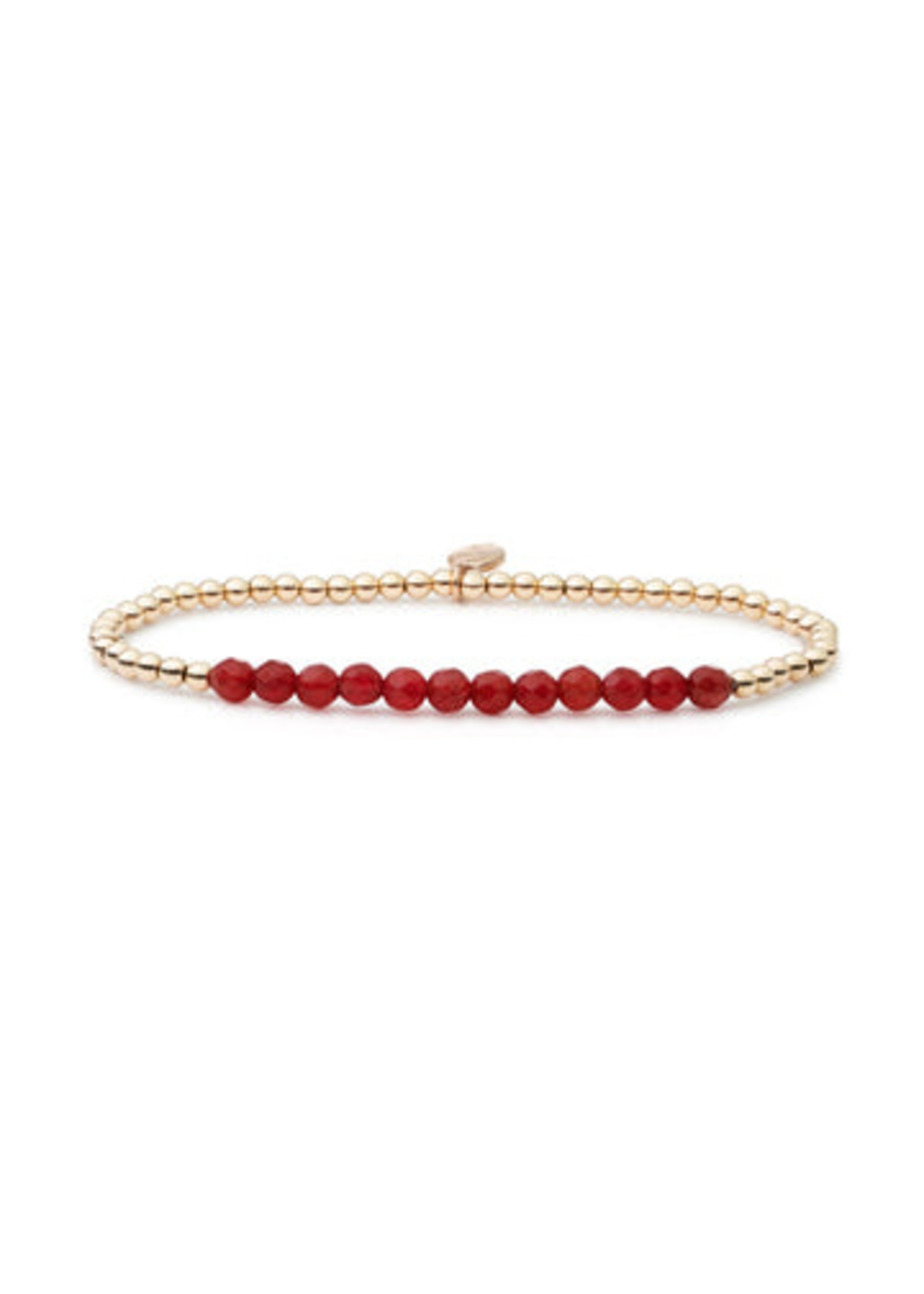 Sparkling Jewels Coral Red Jade Universe armband