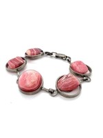 Vintage & Occasion Occasion zilveren armband met rhodochrosiet edelstenen