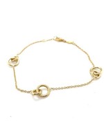 Cataleya jewels Geelgouden armband met open cirkels