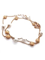 Cataleya jewels Roodgouden collier met parels