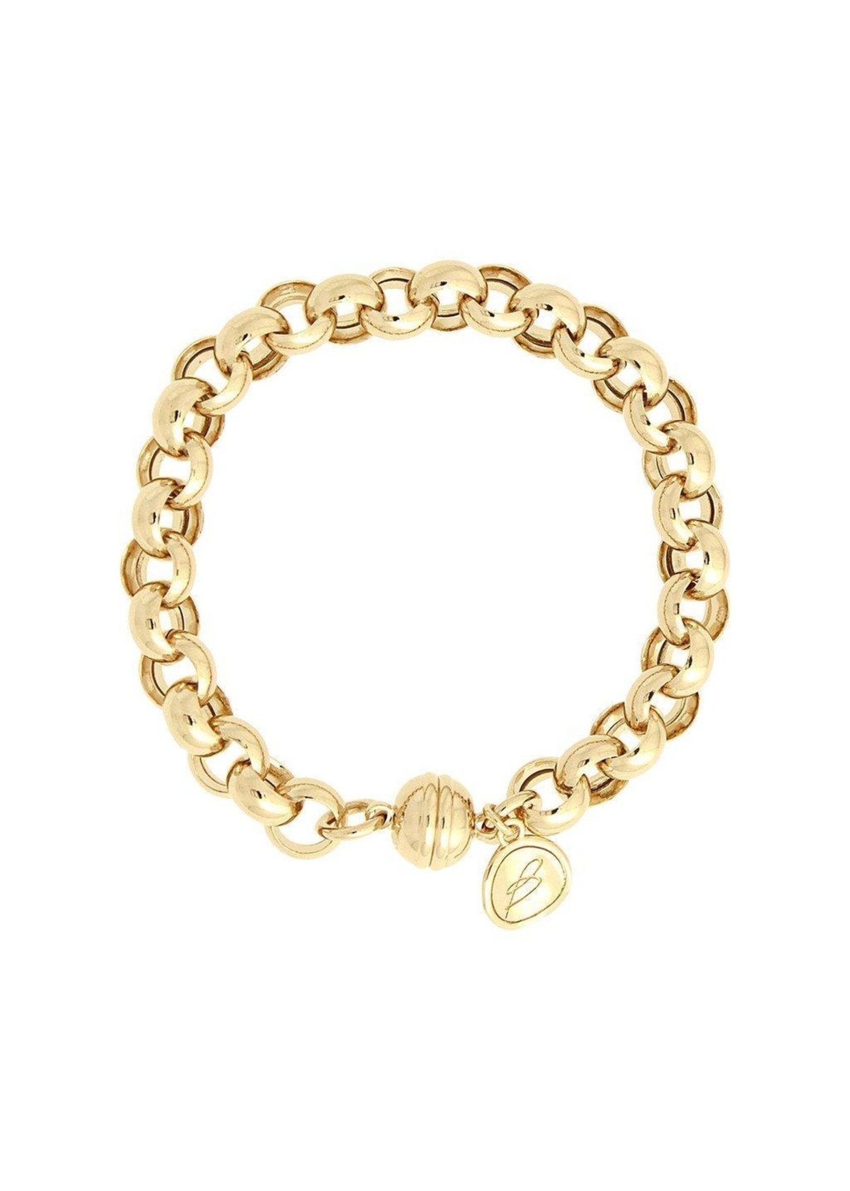 Vintage & Occasion Bronzallure Rolò Bracelet with Magnetic Clasp Yellow Gold (WSBZ00641Y)