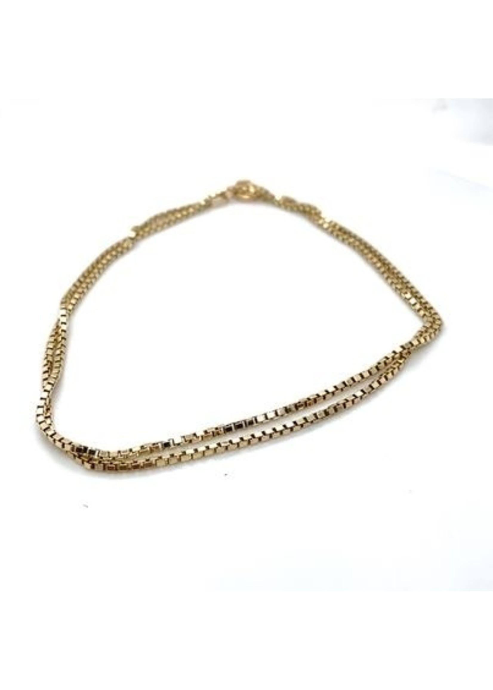 Vintage & Occasion Occasion gouden venetiaans collier 40cm 1mm in nieuwstaat