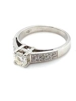 Vintage & Occasion Occasion witgouden ring bezet met circa 0.75ct diamant