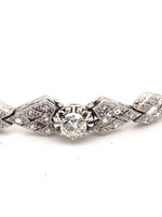 Vintage & Occasion Occasion witgouden schakelarmband met diamant 0.45ct